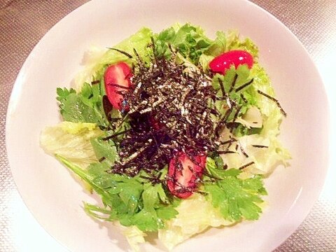 【免疫力アップ】春菊と海苔のバランスサラダ